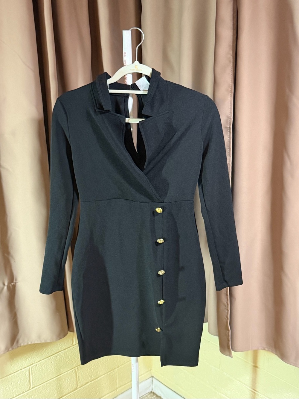 No Boundaries Mock Neck Blazer Dress
